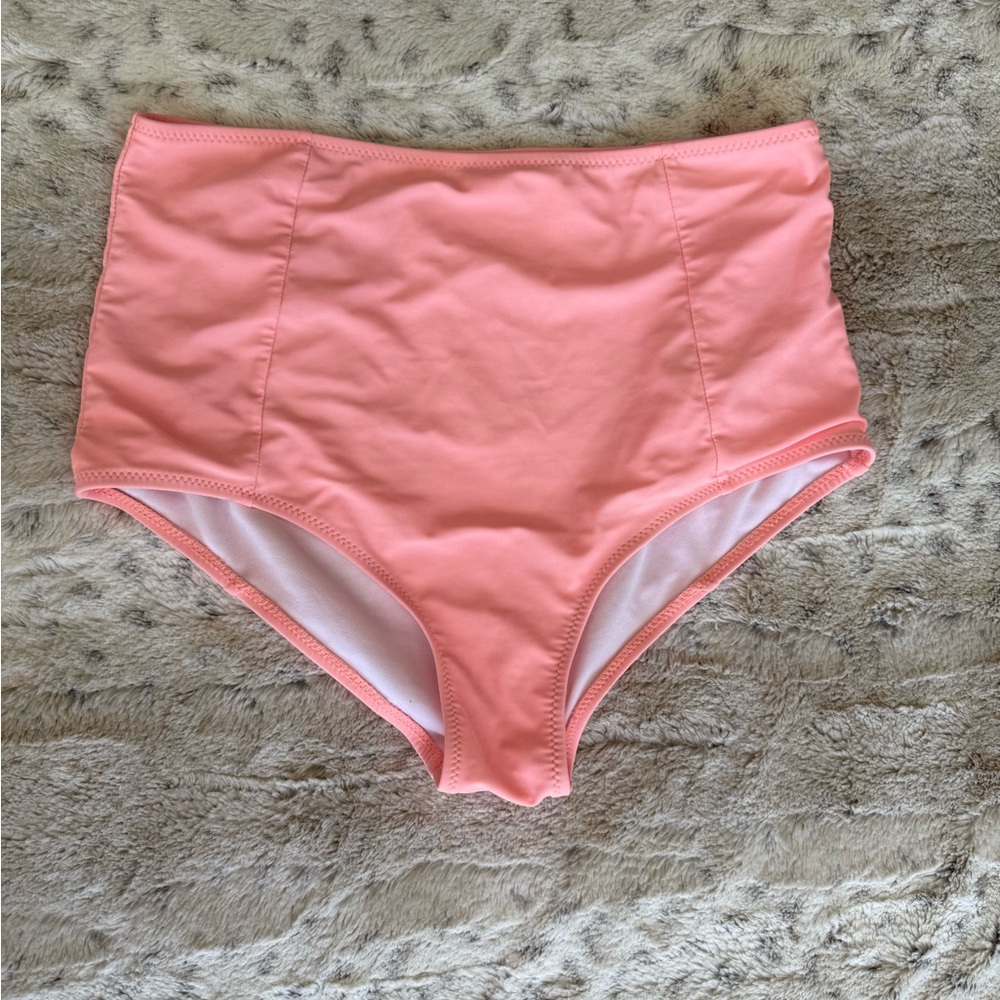 Pink Sleeveless Asymmetrical Bikini Top